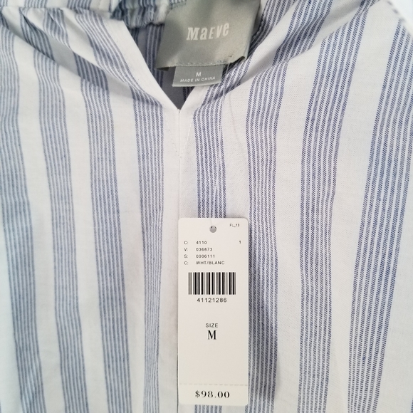 MAEVE Anthropologie Off the Shoulder Blouse Stripe - Picture 4 of 8